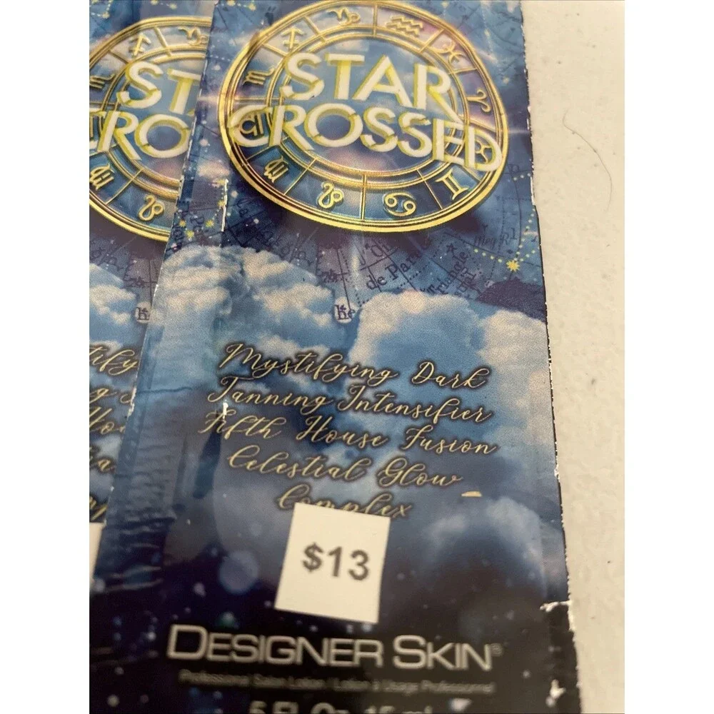 5 Packets of Star Crossed Intensifier Bronzer Tanning Lotion by Designer Skin